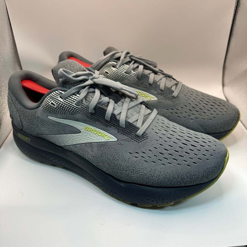 Brooks Ghost 16 Mens Size 11 2E Wide Grey Running Shoes Sneakers Athletic